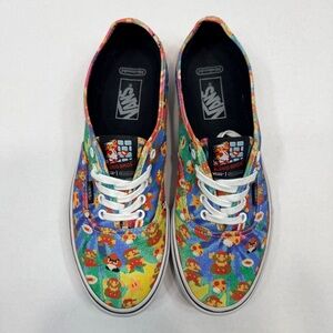 Vans Authentic x Nintendo Super Mario Bros Pixel Print Sneakers Sz 10 Retro Y2K